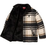 Supreme Plaid Car Coat (FW25) - Cream