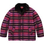 Supreme Plaid Car Coat (FW25) - Pink