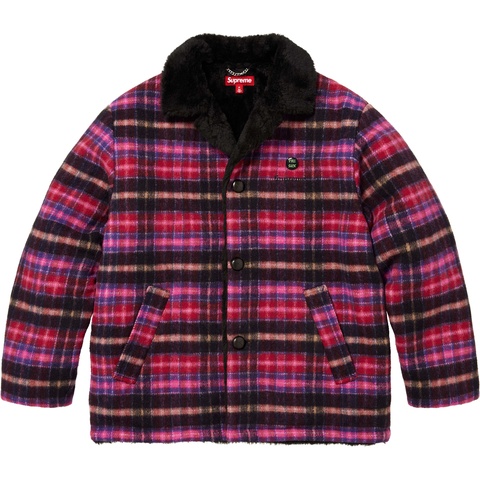 Supreme Plaid Car Coat - Pink