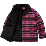 Supreme Plaid Car Coat (FW25) - Pink
