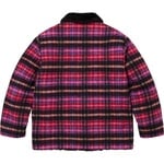 Supreme Plaid Car Coat (FW25) - Pink