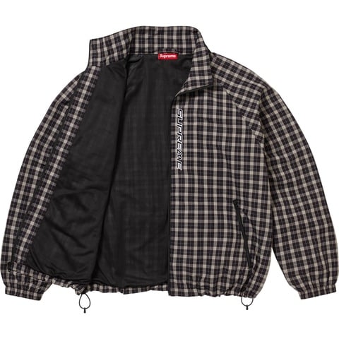 Supreme Plaid Track Jacket - Black