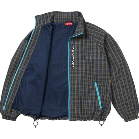 SUPREME Plaid Track Jacket ネイビー Plaid Track Jacket - fall/winter 2025 - Supreme
