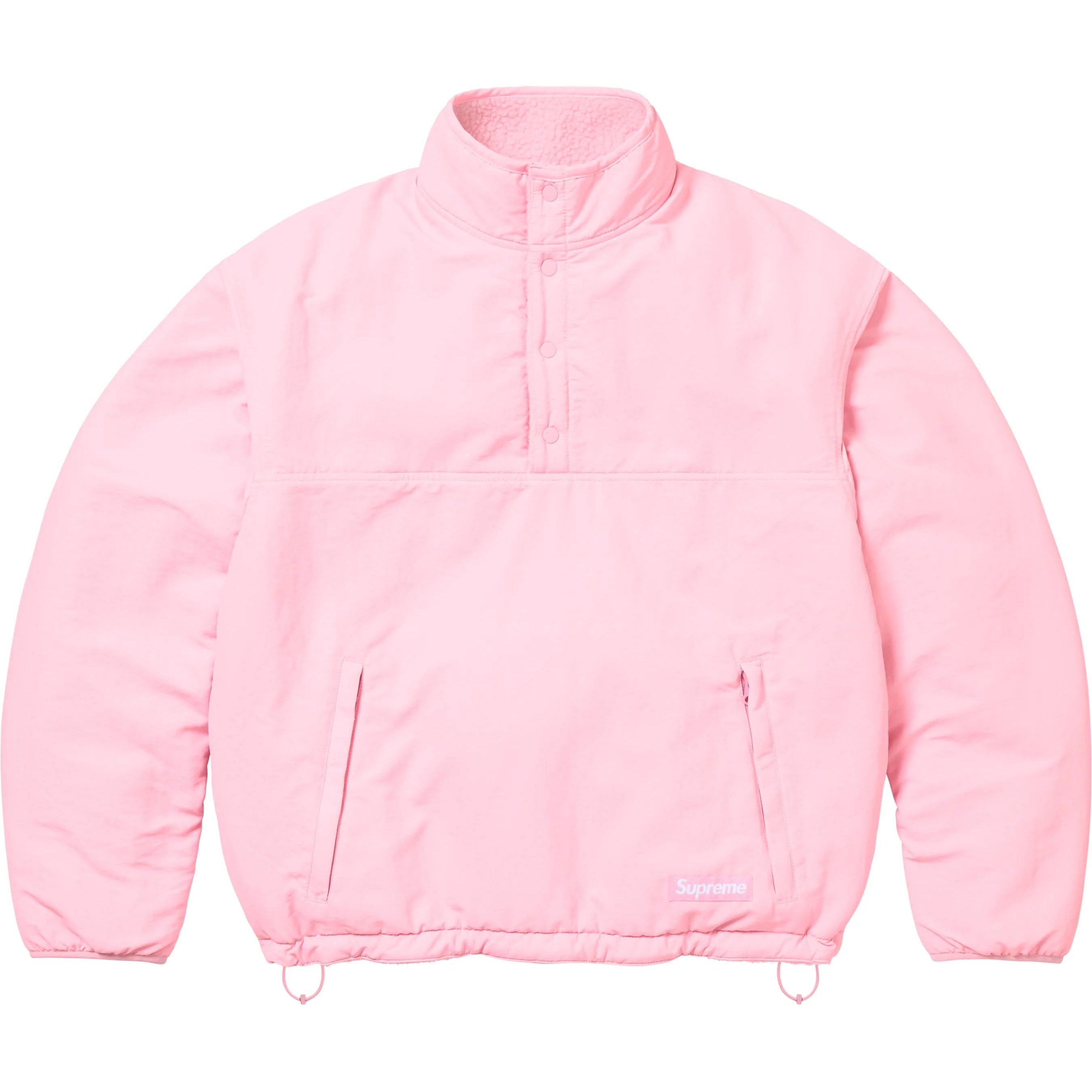 Supreme Polartec Shearling Reversible Pullover (FW25) - Pink - $218