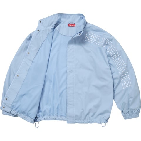 Supreme Spellout Embroidered Ripstop Track Jacket - Light Blue