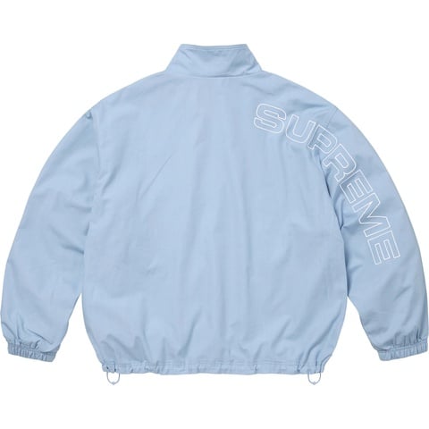 Supreme Spellout Embroidered Ripstop Track Jacket - Light Blue