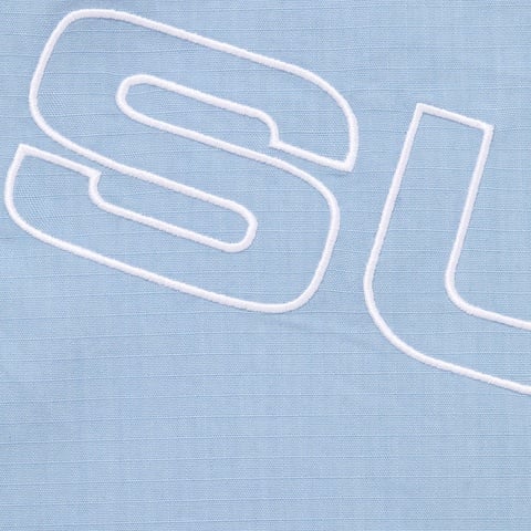 Supreme Spellout Embroidered Ripstop Track Jacket - Light Blue
