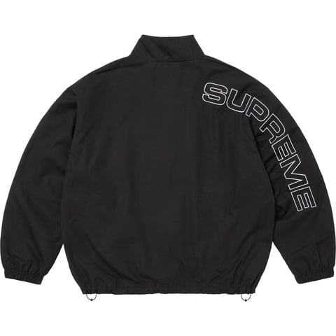 Supreme Spellout Embroidered Ripstop Track Jacket - Black