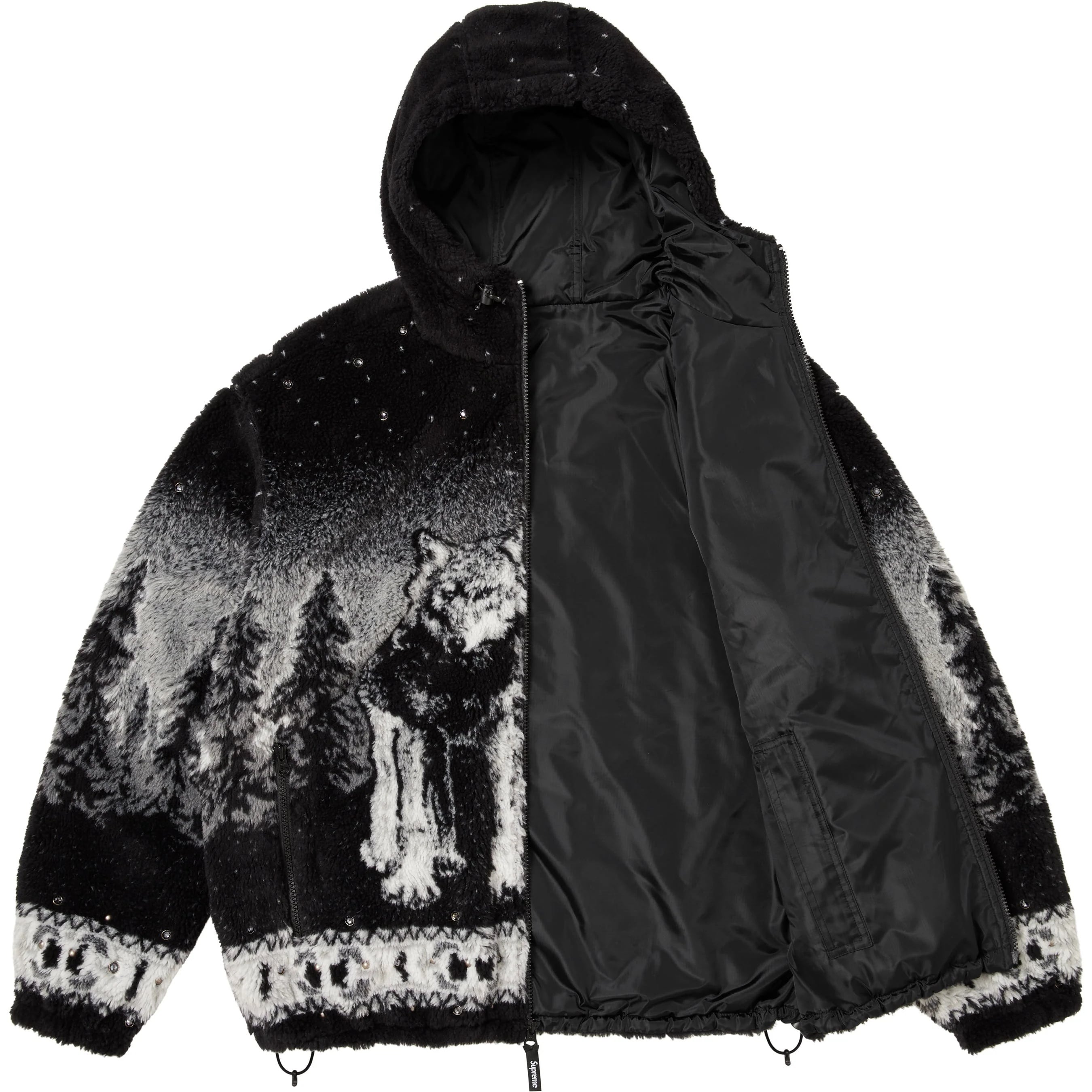 Supreme b.b. Simon Reversible Hooded Fleece Jacket (FW25) - $498
