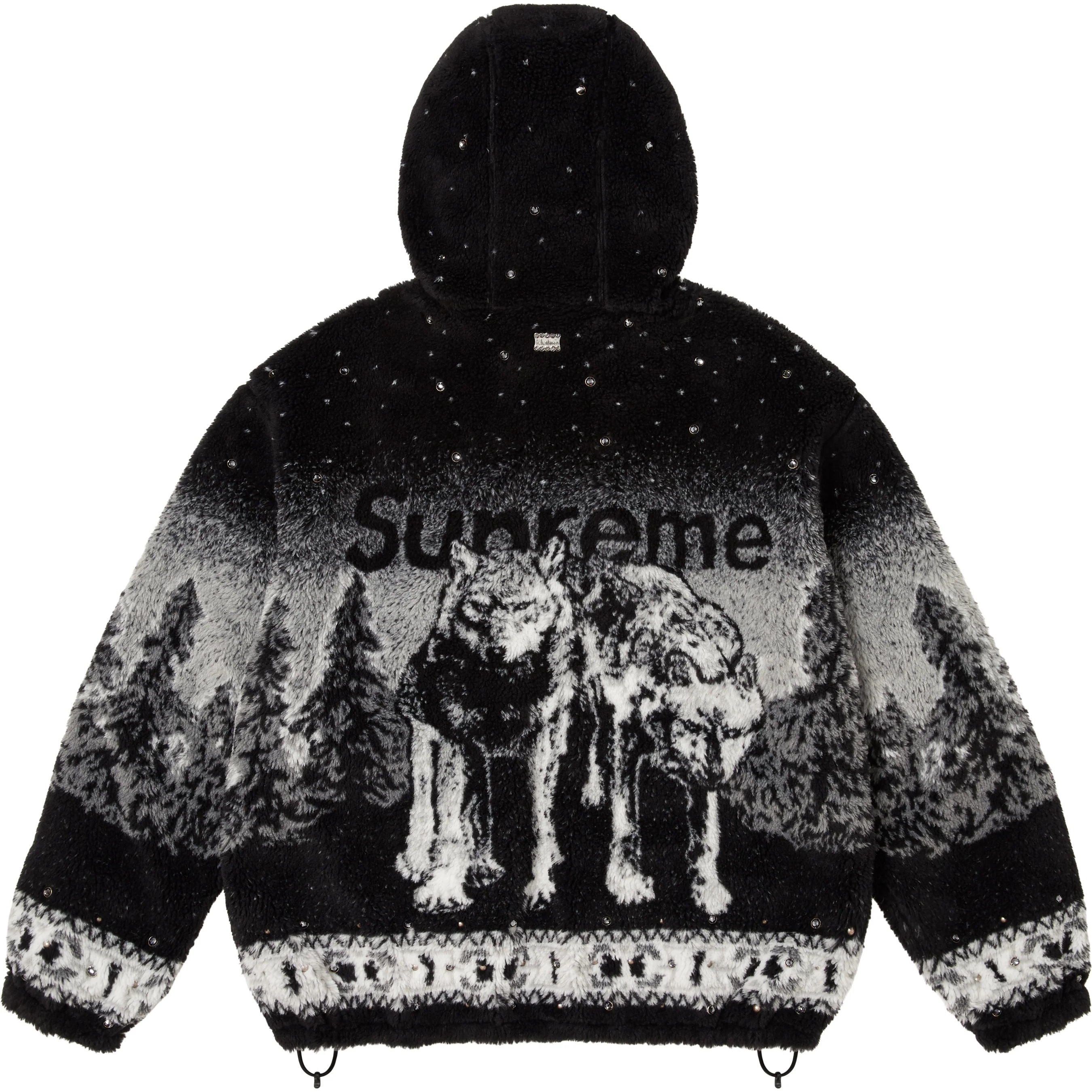 Supreme Supreme b.b. Simon Reversible Hooded Fleece Jacket (FW25) - Black - $498