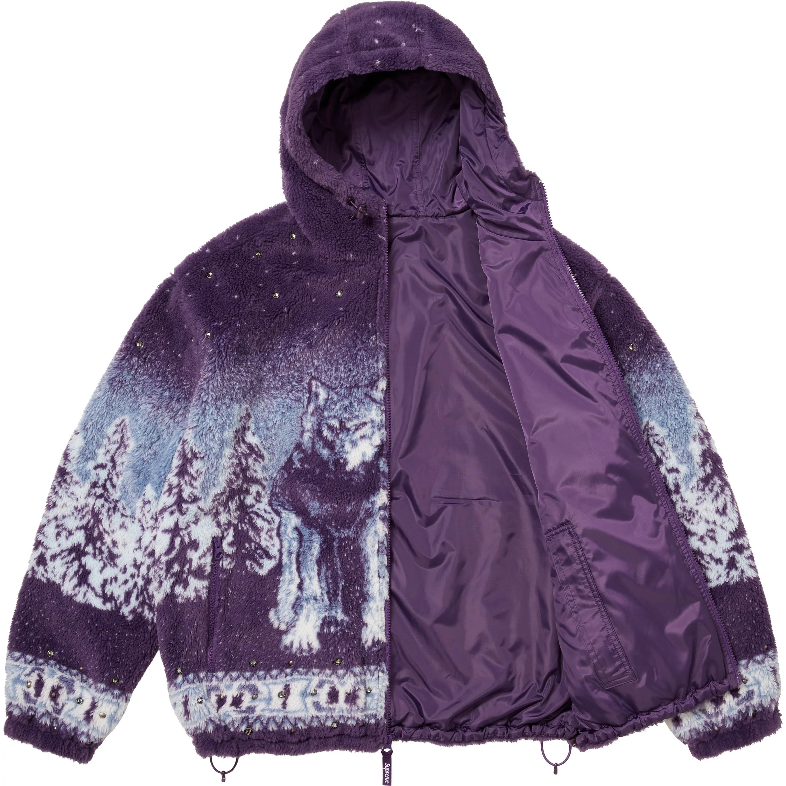 ジャケット・アウター Reversible Fleece Hooded Jacket supreme Supreme Reversible Work Zip Up Hooded Sweatshirt (FW25) - $168
