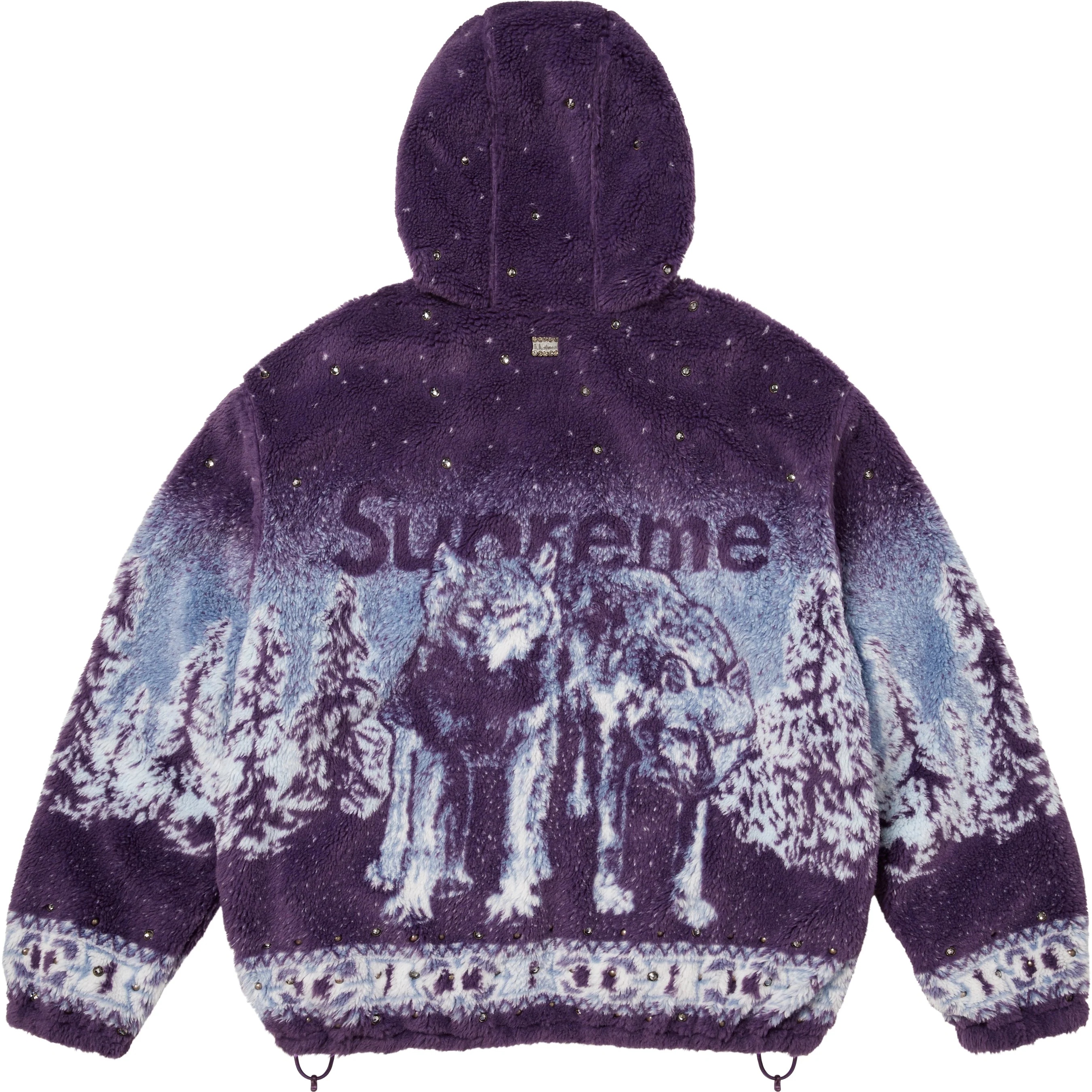 Supreme Supreme b.b. Simon Reversible Hooded Fleece Jacket (FW25) - Purple - $498