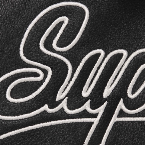 Supreme Supreme®/Chicago White Sox™ Leather Varsity Jacket - Black