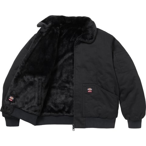 Supreme Supreme®/Dickies® Reversible Quilted Faux Fur Work Jacket - Black