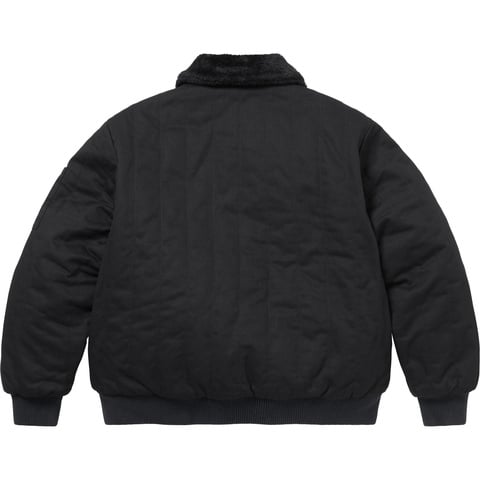 Supreme Dickies リバーシブル キルティングジャケット ブラック Supreme®/Dickies® Reversible Quilted Faux Fur Work Jacket - Supreme