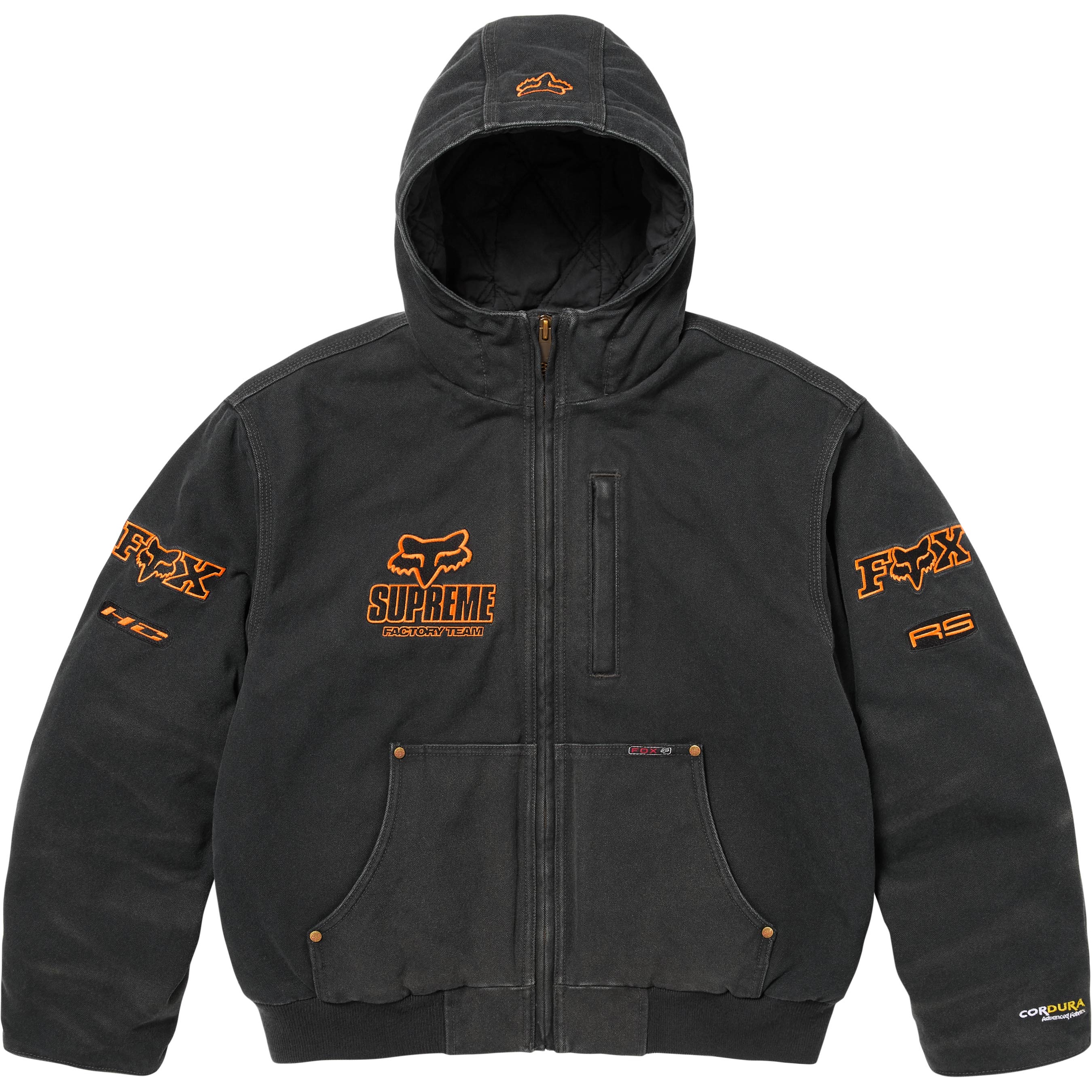 Supreme Supreme Fox Racing Hooded Work Jacket (FW25) - Black - $468