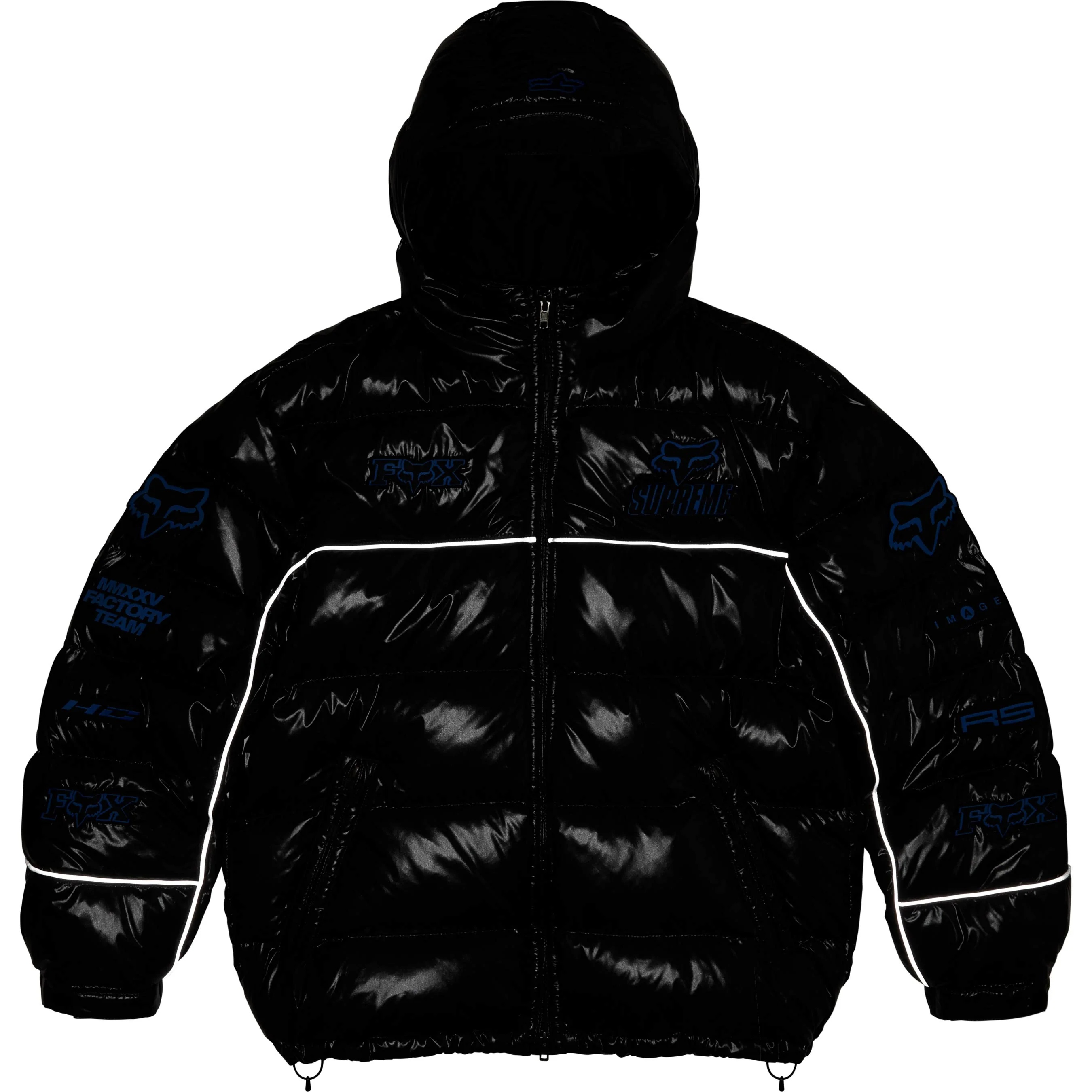 Supreme Supreme Fox Racing Shiny Down Puffer Jacket (FW25) - Black - $498