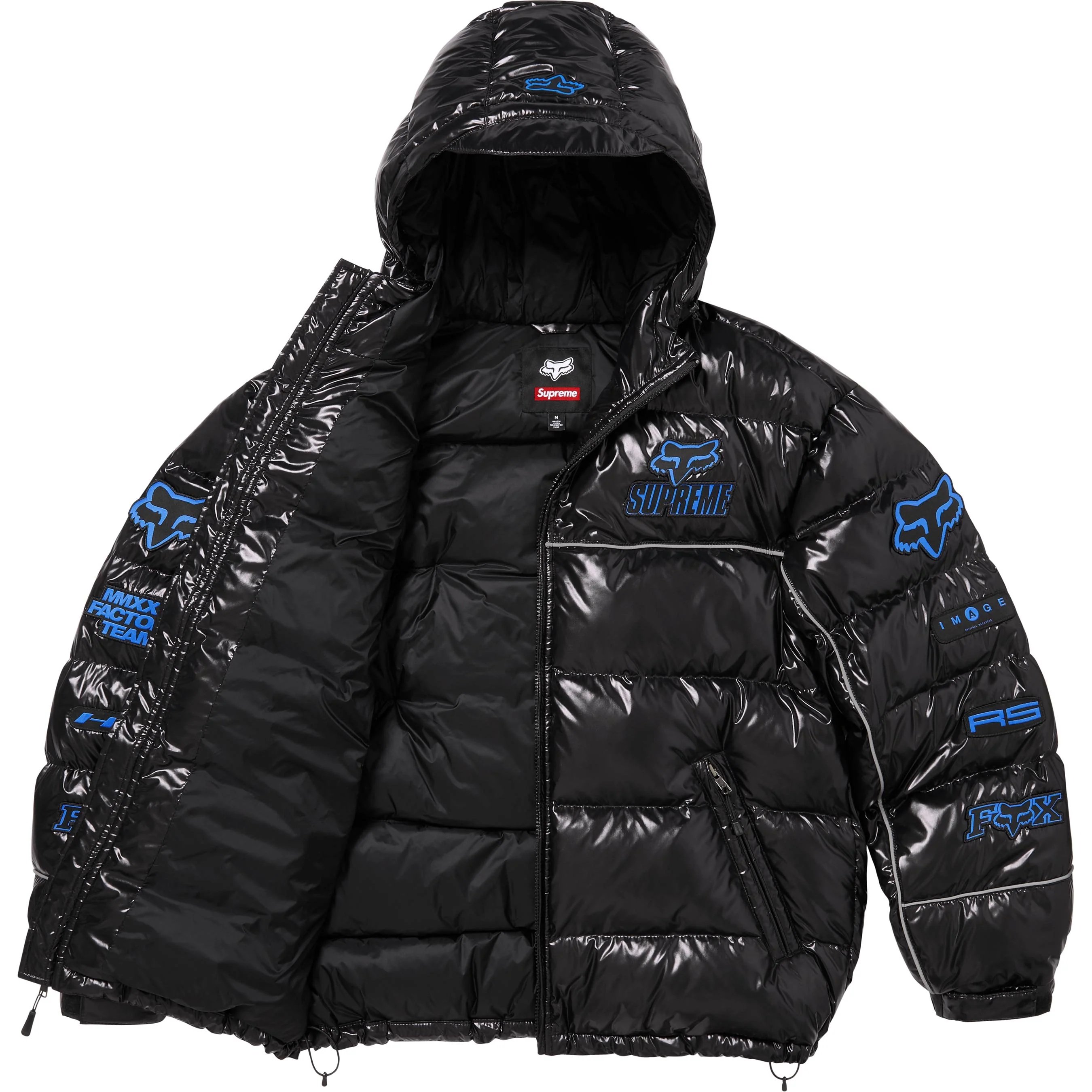 Supreme Supreme Fox Racing Shiny Down Puffer Jacket (FW25) - Black - $498