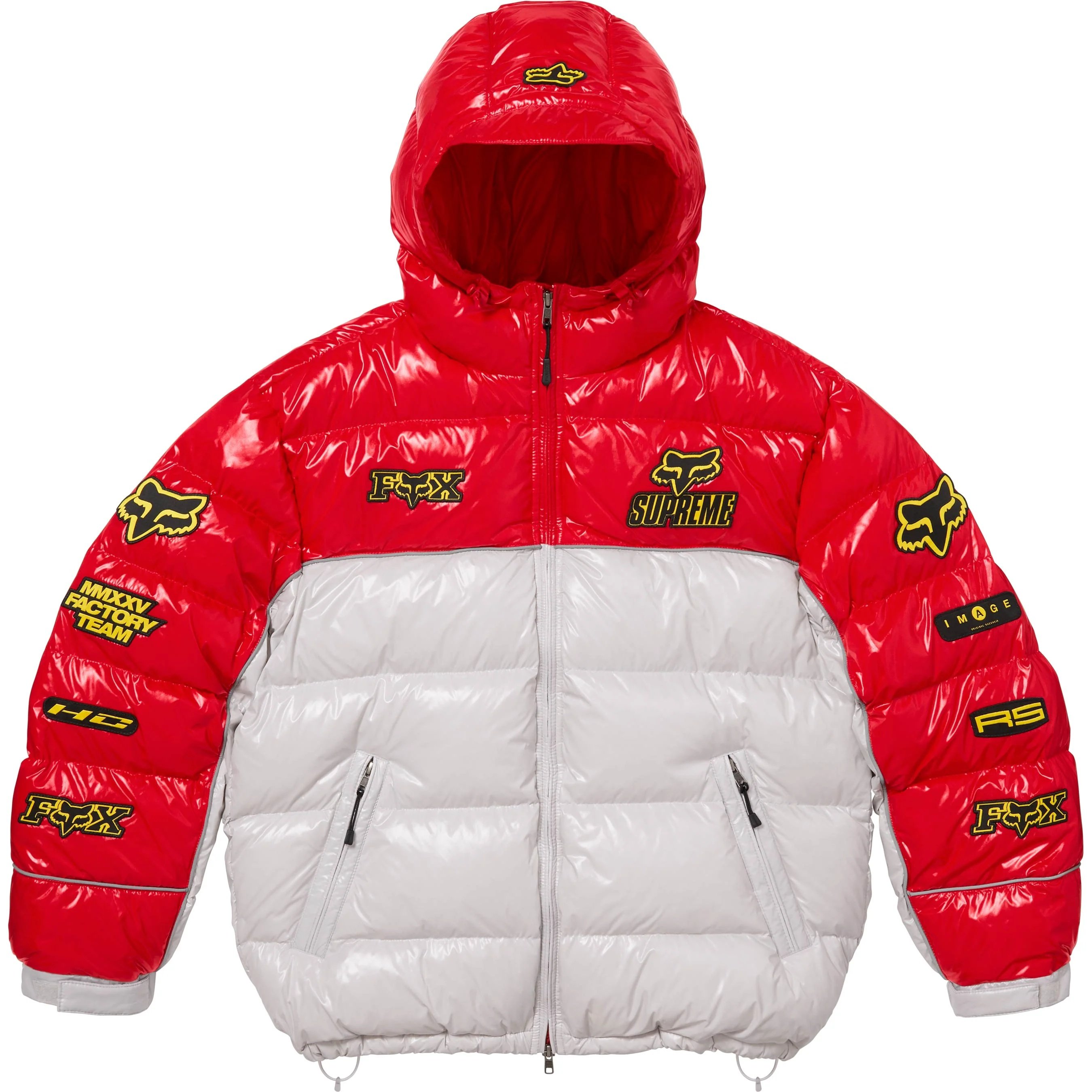 Supreme Supreme Fox Racing Shiny Down Puffer Jacket (FW25) - White - $498