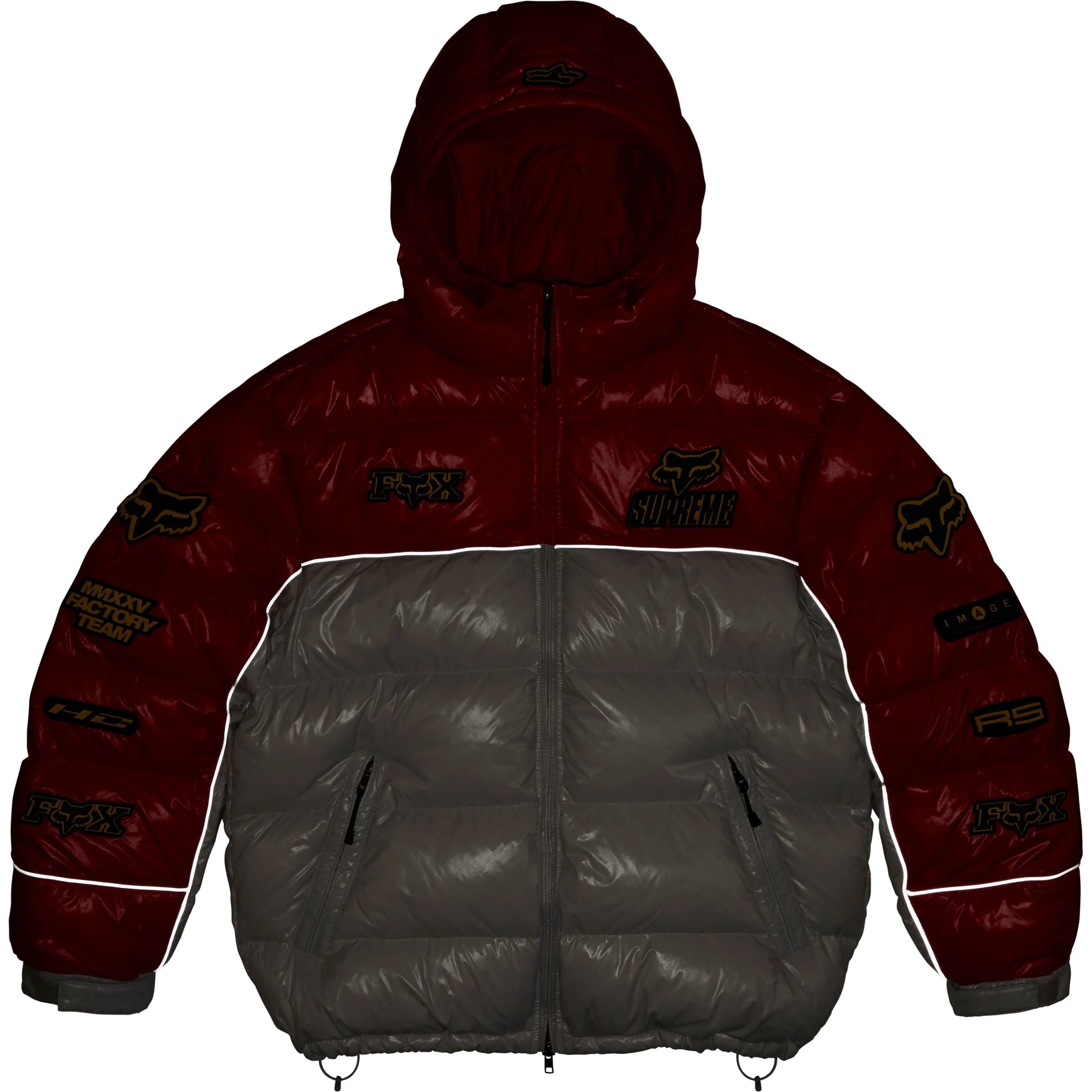 Supreme Supreme Fox Racing Shiny Down Puffer Jacket (FW25) - White - $498