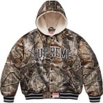 Supreme Supreme Mitchell & Ness Lined Hooded Satin Varsity Jacket (FW25) - Realtree® AP Camo