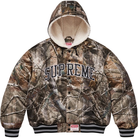 Supreme®/Mitchell & Ness® Lined Hooded Satin Varsity Jacket - Supreme