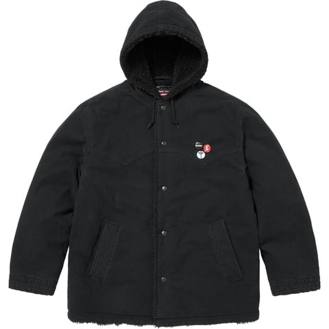 ジャケット・アウター Supreme x Number (N)ine Plaid Coat Supreme Number (N)ine Faux Shearling Hooded Coat Brown Men's