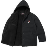 Supreme Supreme Number (N)ine Faux Shearling Hooded Coat (FW25) - Black