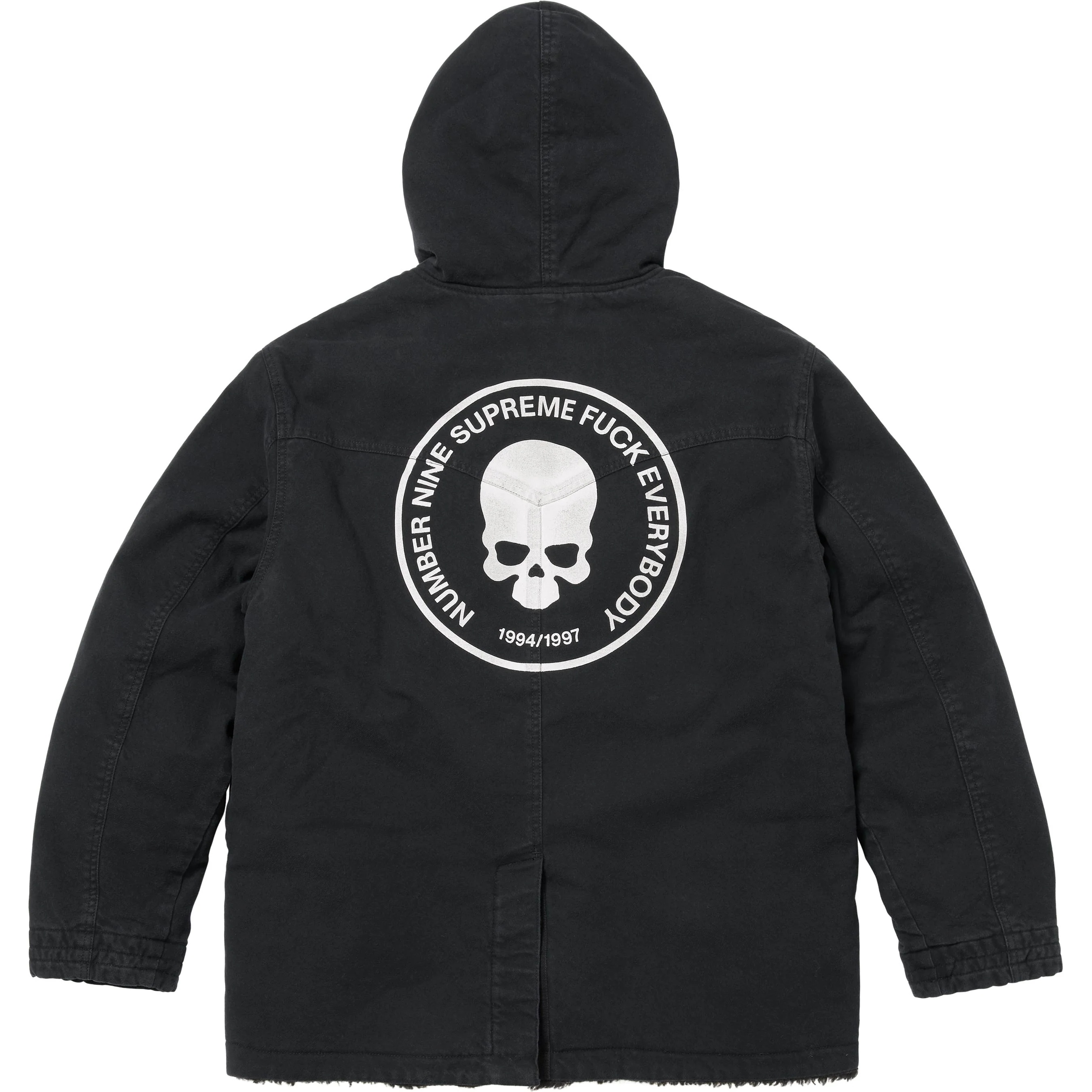 Supreme Number (N)ine Faux Shearling Hooded Coat (FW25) - $398