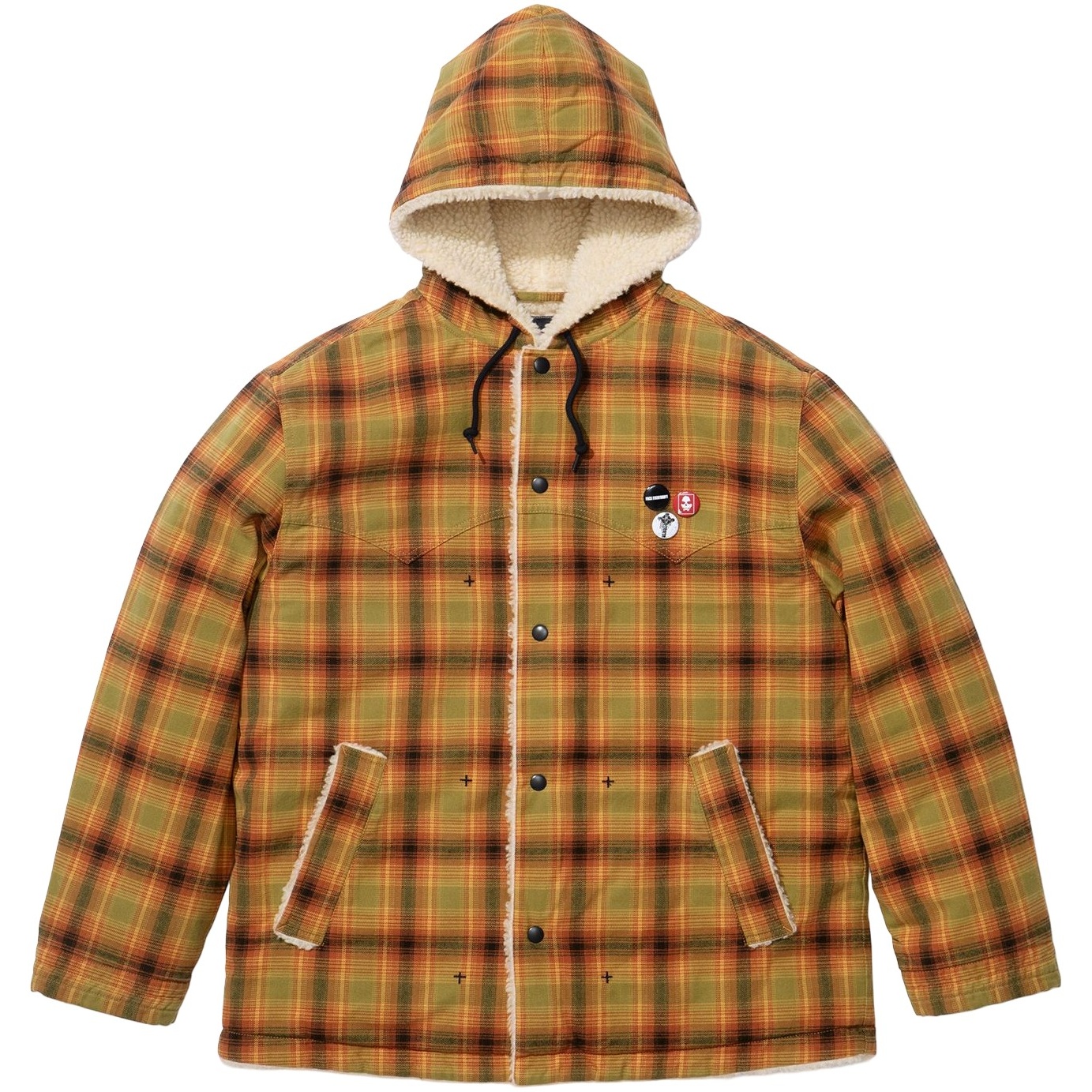 Supreme Supreme Number (N)ine Faux Shearling Hooded Coat (FW25) - $398