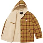 Supreme Supreme Number (N)ine Faux Shearling Hooded Coat (FW25) - Plaid