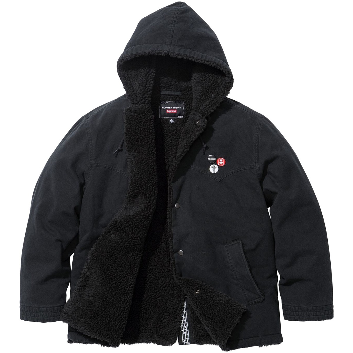 Supreme®/Number (N)ine® Faux Shearling Hooded Coat - SupremeCommunity