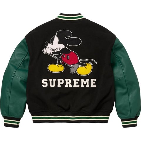 Supreme Supreme®/Number (N)ine®/Mickey Mouse Varsity Jacket - Black