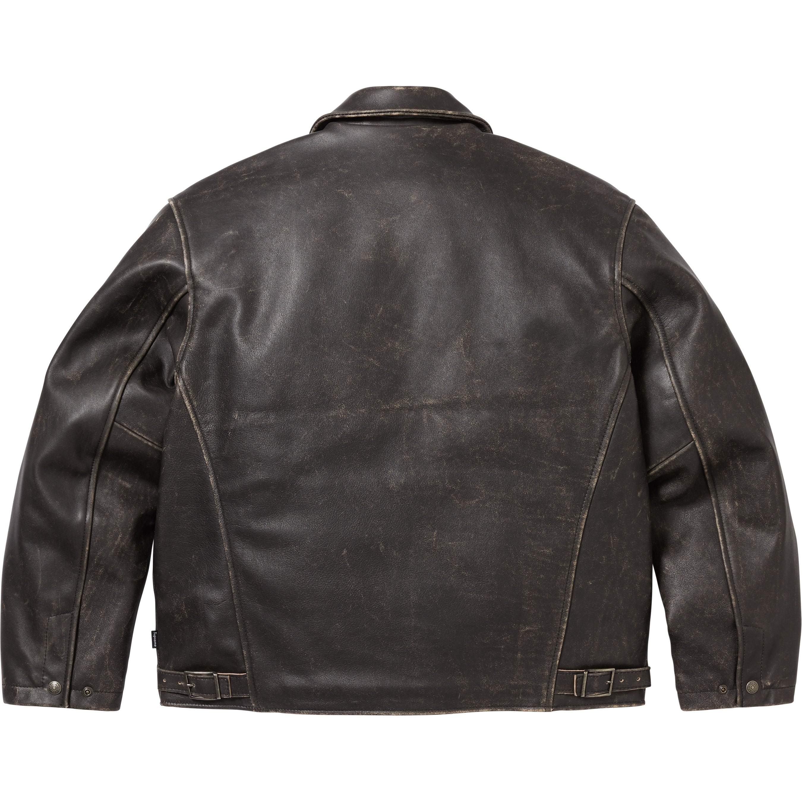 Supreme Supreme Schott Leather Racer Jacket (FW25) - Black - $898