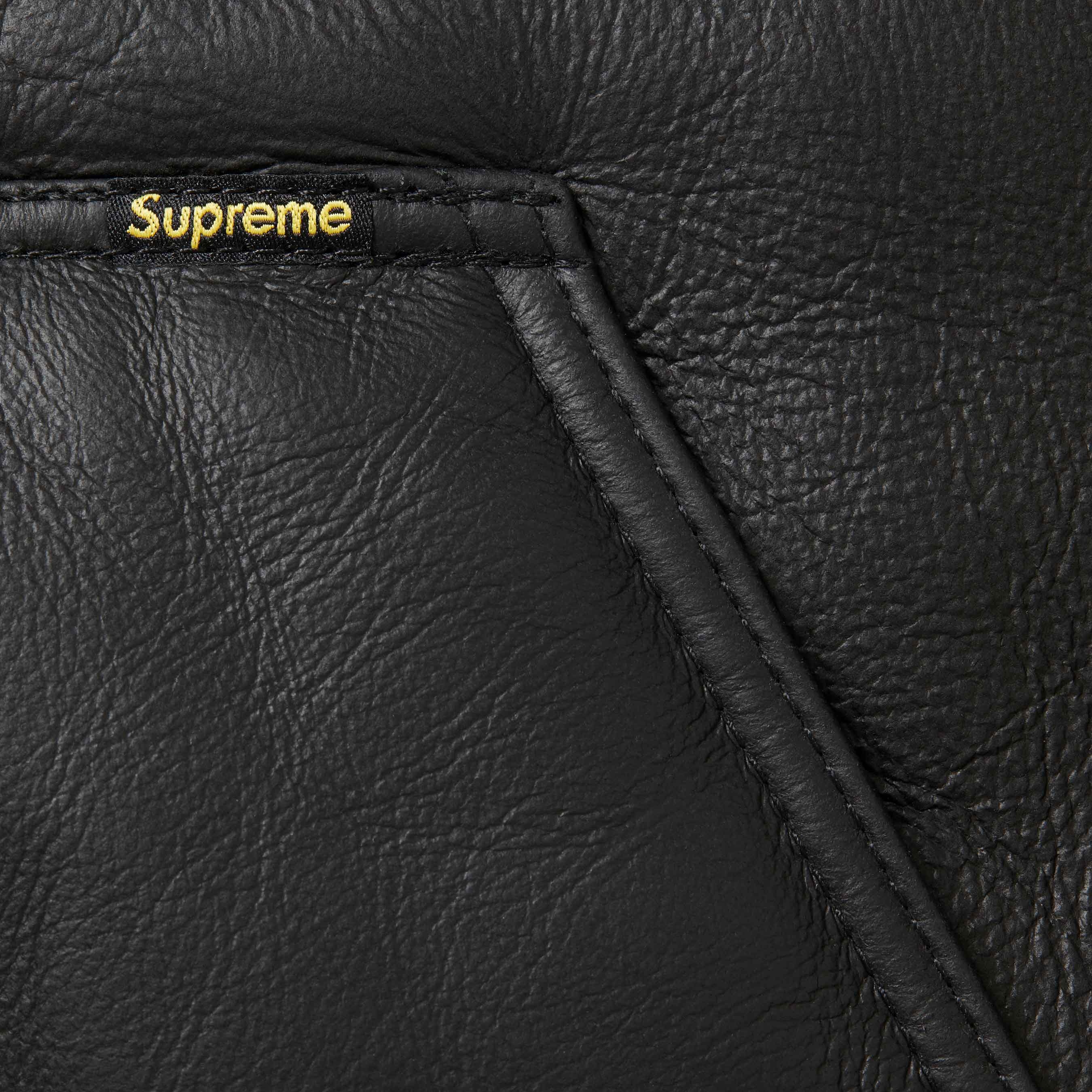 Supreme Supreme Schott Shearling Hooded Work Jacket (FW25) - Black - $1598