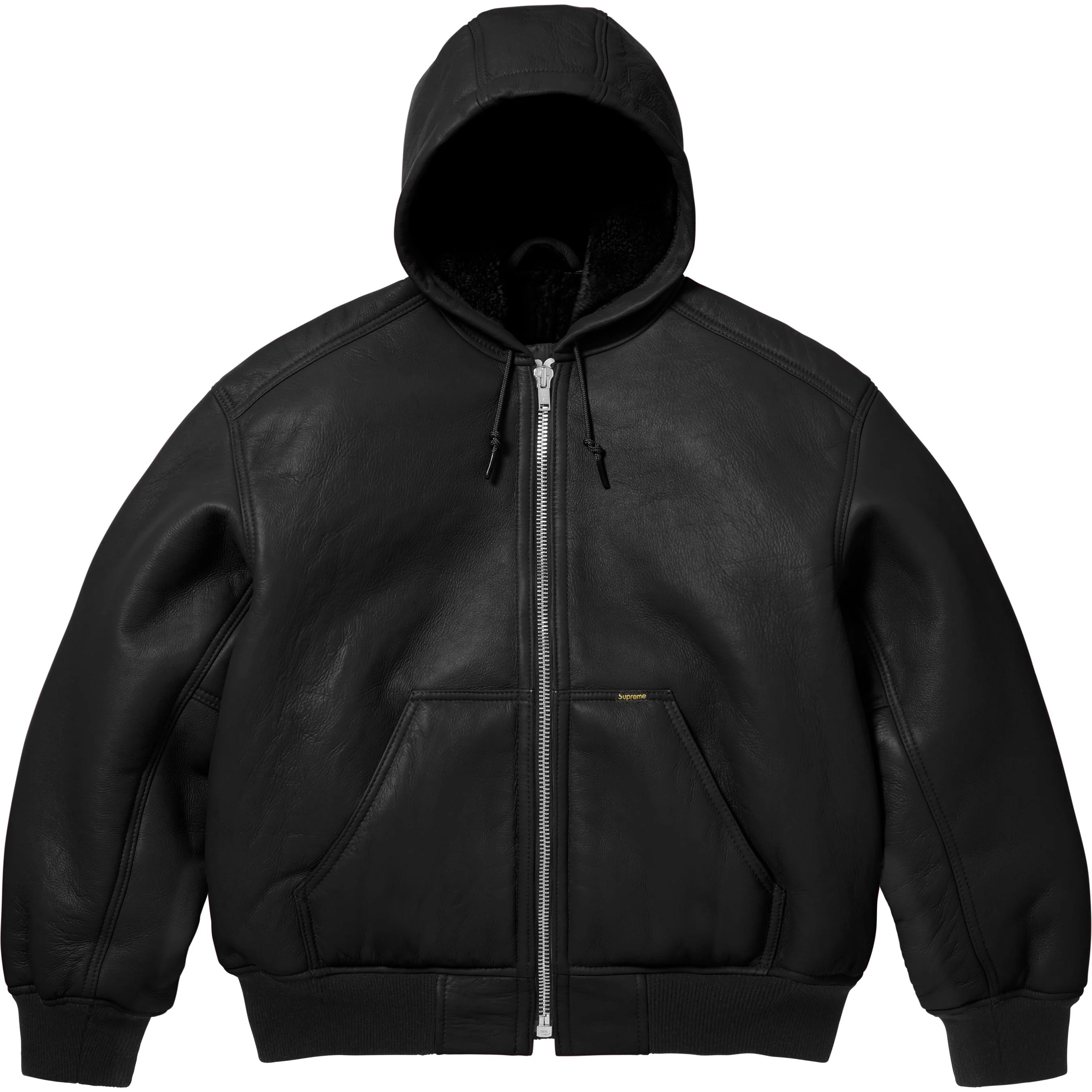 Supreme Supreme Schott Shearling Hooded Work Jacket (FW25) - Black - $1598