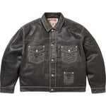 Supreme Supreme True Religion Leather Trucker Jacket (FW25) - Black