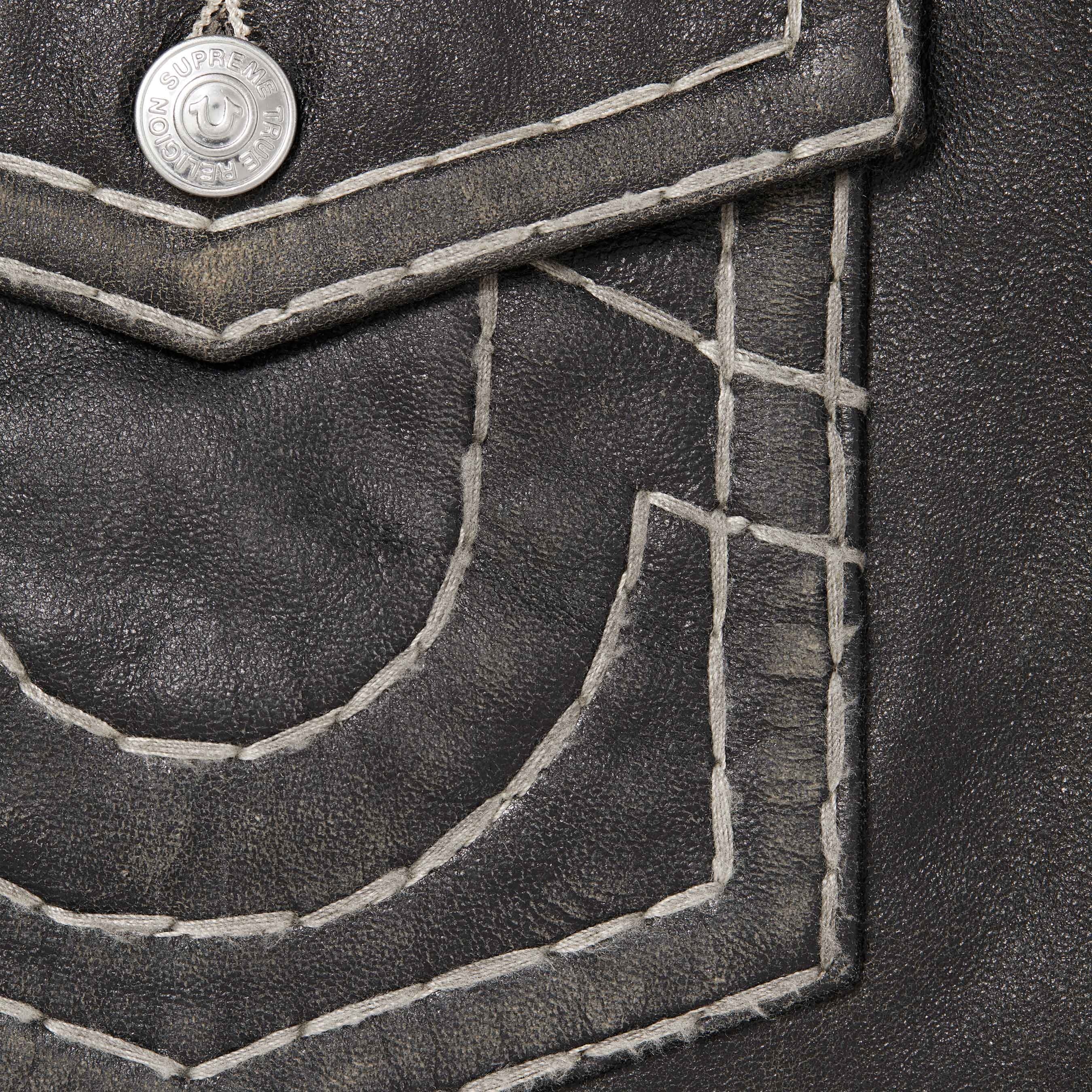 Supreme Supreme True Religion Leather Trucker Jacket (FW25) - Black - $698