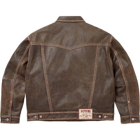 Supreme®/True Religion® Leather Trucker Jacket - Supreme