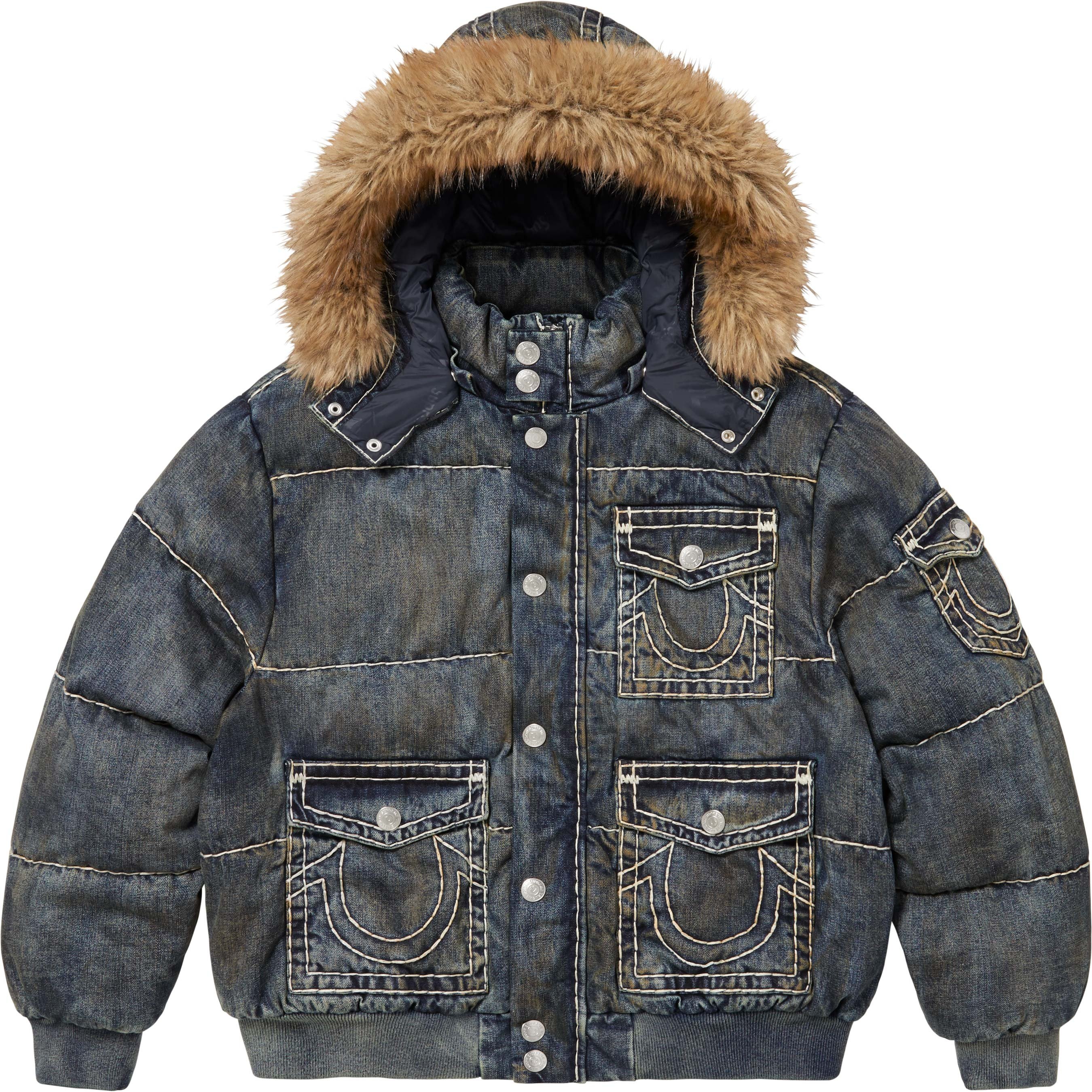 Supreme Supreme True Religion Puffer Jacket (FW25) - Dirty Indigo - $598