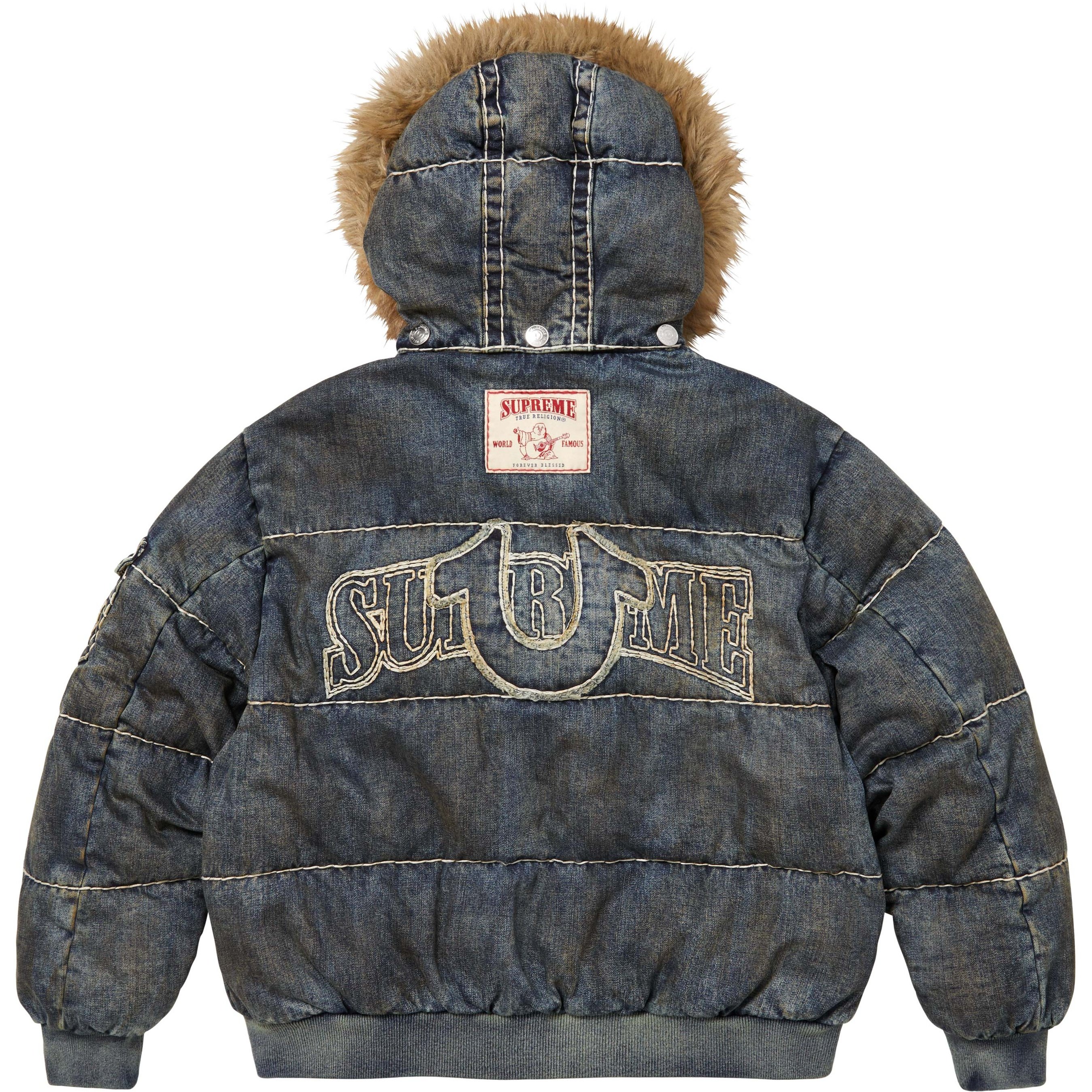 Supreme Supreme True Religion Puffer Jacket (FW25) - Dirty Indigo - $598