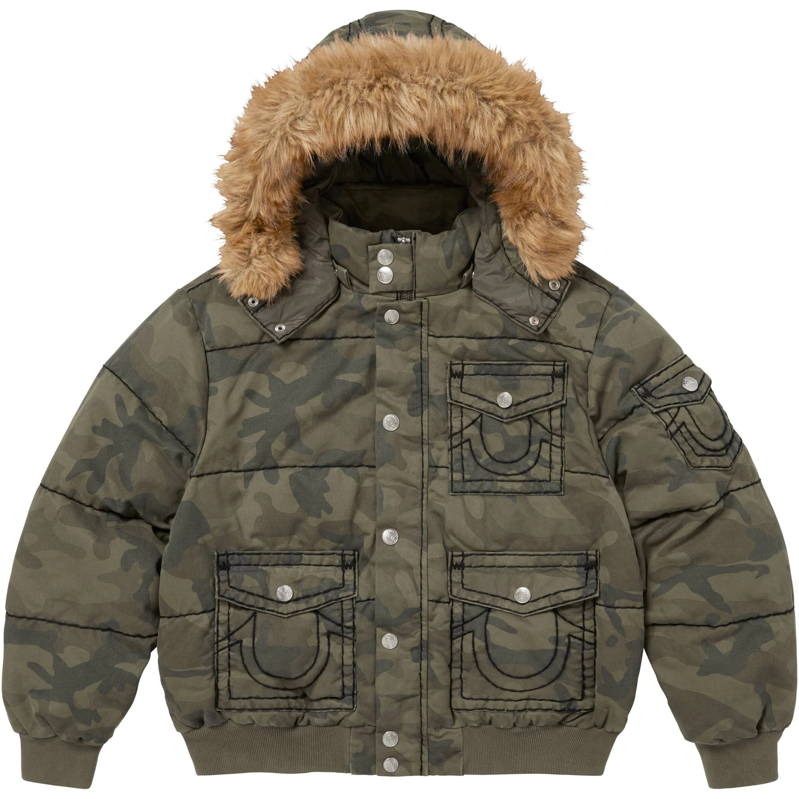 Supreme Supreme True Religion Puffer Jacket (FW25) - Olive Camo - $598