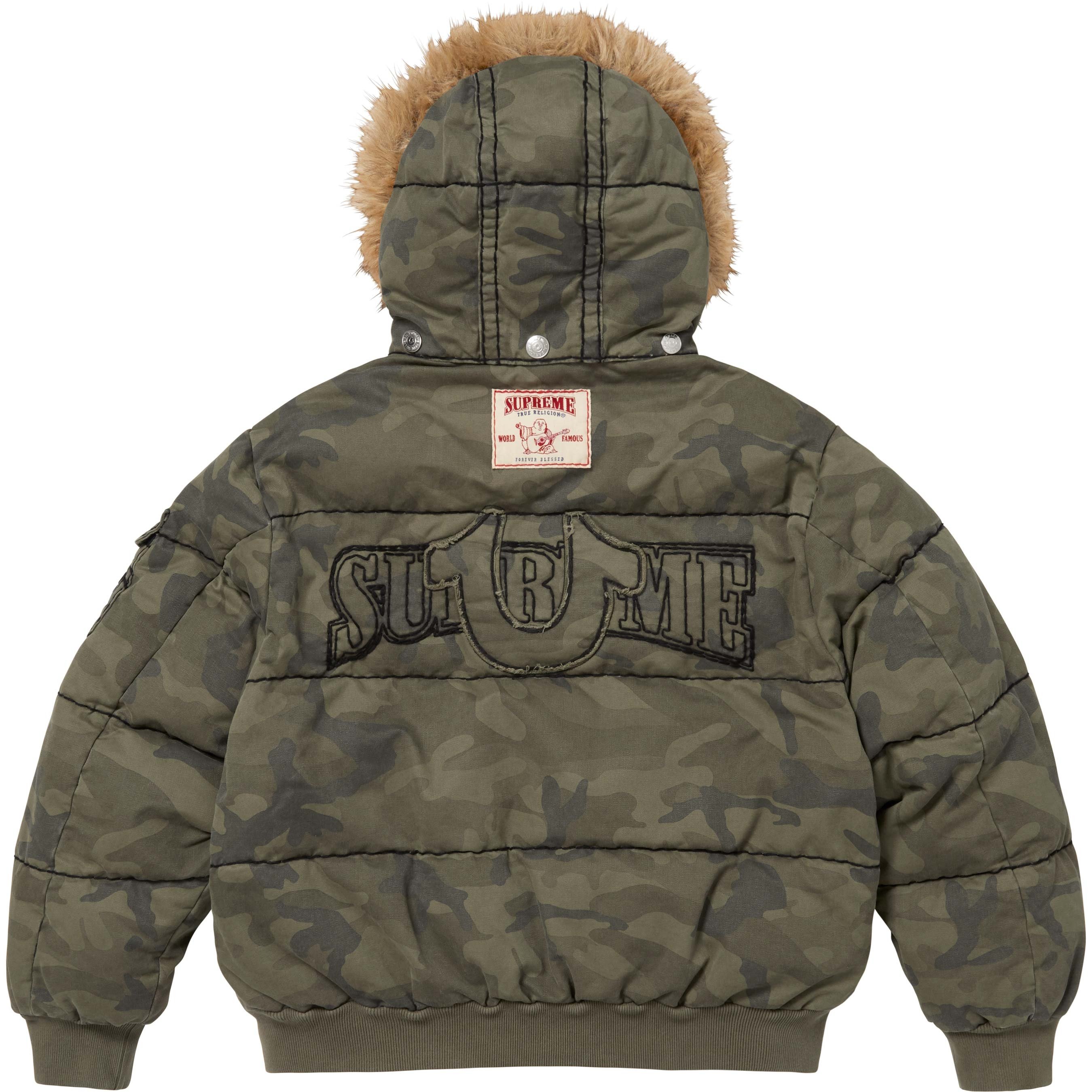 Supreme Supreme True Religion Puffer Jacket (FW25) - Olive Camo - $598