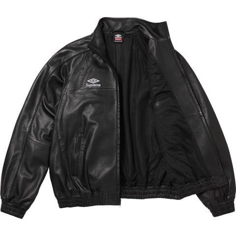 s*u様 Supreme Umbro Leather Jacket Supreme®/Umbro® Leather Track Jacket - Supreme