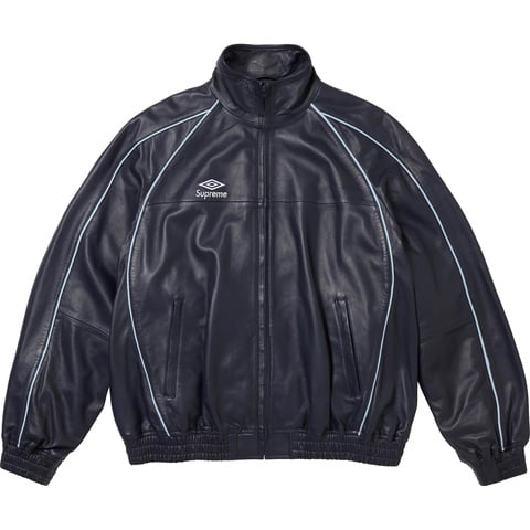 s*u様 Supreme Umbro Leather Jacket Supreme®/Umbro® Leather Track Jacket - Supreme