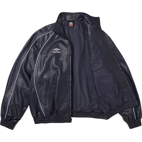 Supreme Supreme®/Umbro® Leather Track Jacket - Navy