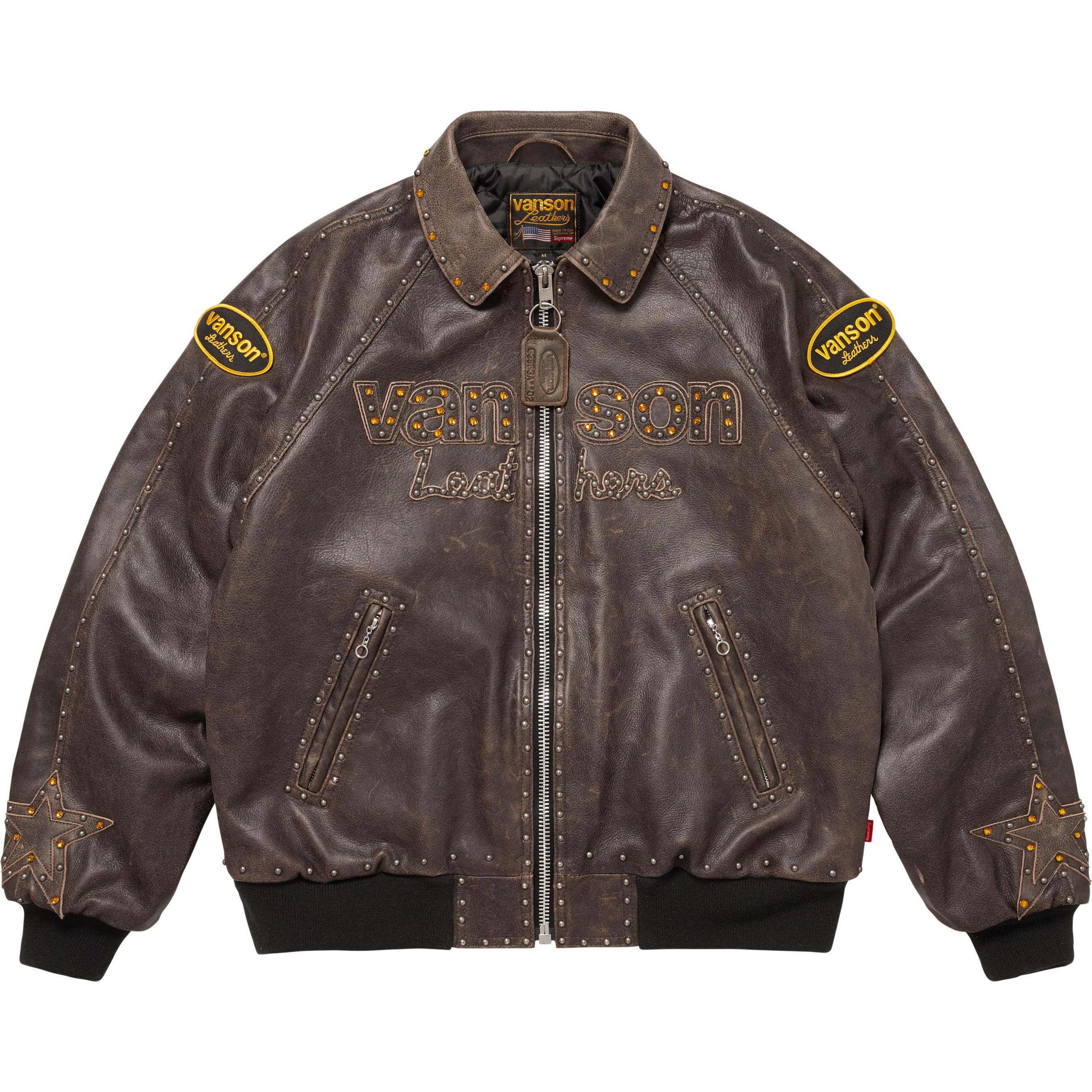 Supreme Supreme Vanson Leathers b.b. Simon Jacket (FW25) - Brown - $2498