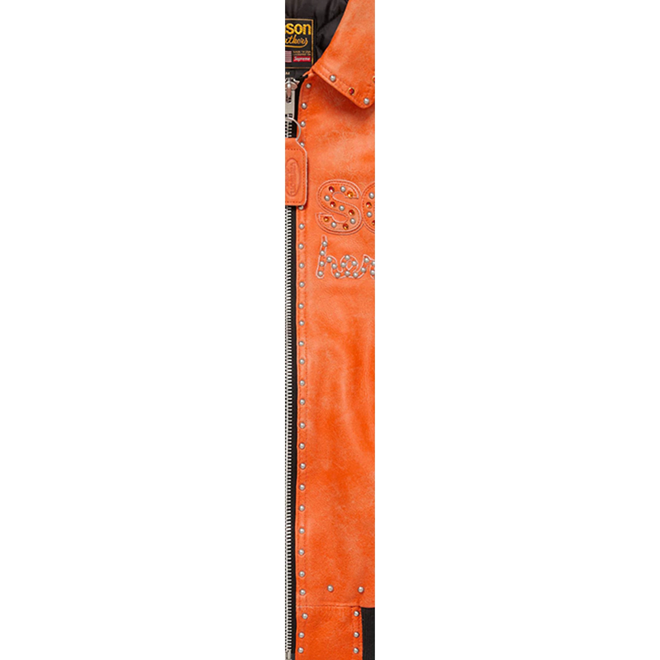 Supreme Supreme Vanson Leathers b.b. Simon Jacket (FW25) - Orange - $2498
