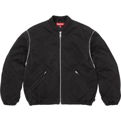 Zip-Off Sleeve Quilted Bomber Jacket - Supreme