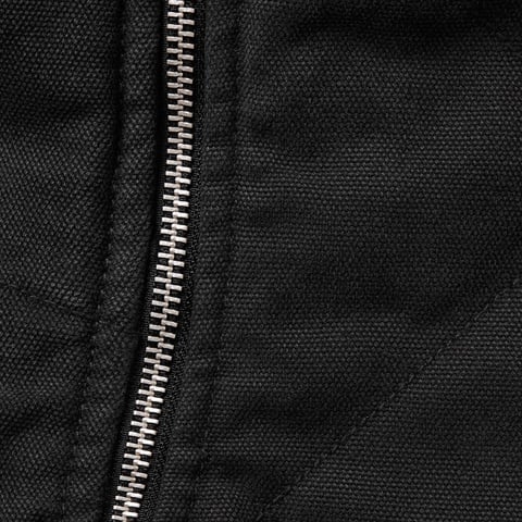 Supreme Zip-Off Sleeve Quilted Bomber Jacket - Black